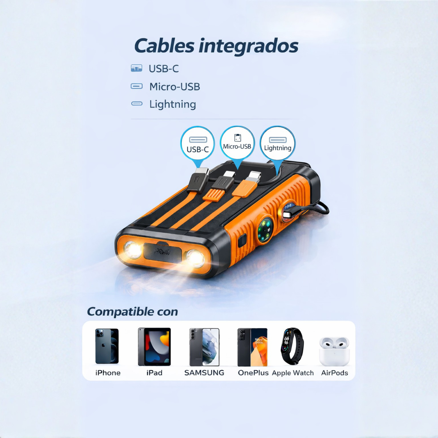 Cargador Inalámbrico Solar Magnético